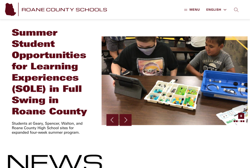 The new Roane County Schools website