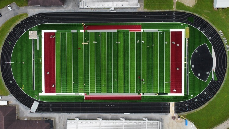 County Stadium turf rollout
